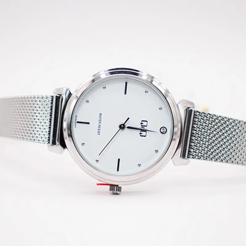 Q&Q Japan Quartz White Dial Silver-tone Ladies Watch- Q27B-001PY